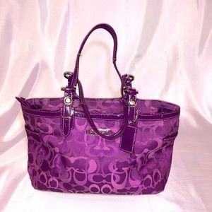 Coach Handbag Purse, Purple #F1072-F15439